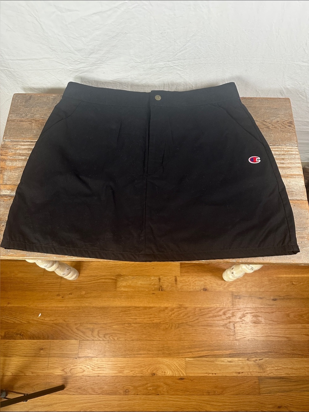 Champion Black A-Line Skort with Small Embroidered Logo